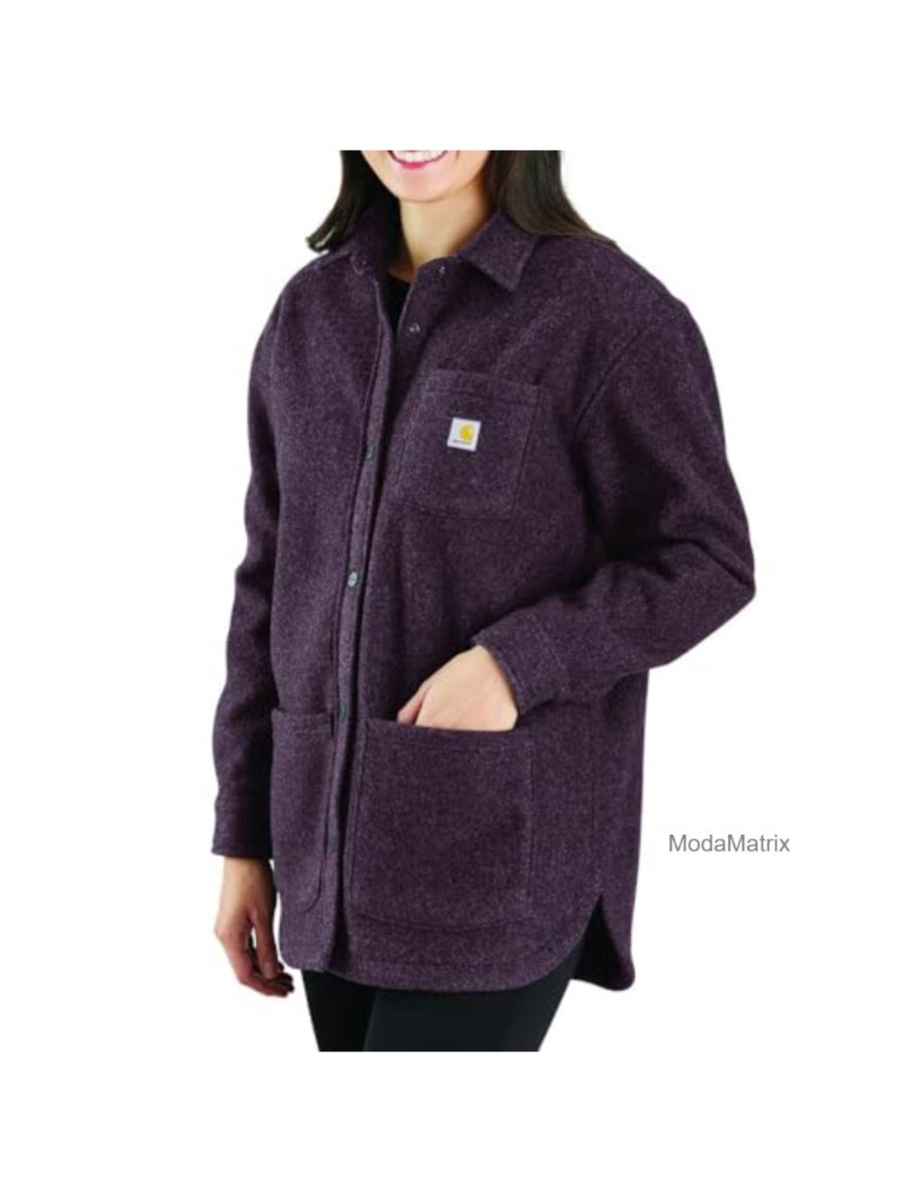 Carhartt Loose Fit Fleece Shirt Jac Rugged Flex Stretch Shacket